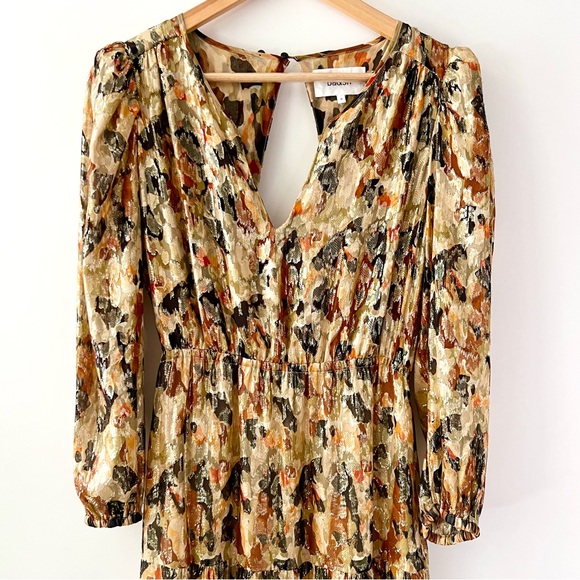 BA&SH || Gullian Metallic Gold Bronze Maxi Dress Open Back Size US 2 XS - Picture 6 of 12